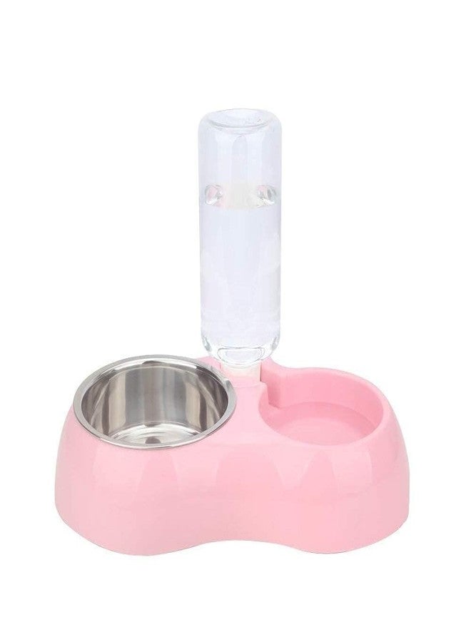 BIYALI Pet Feeder and Water Food Dispenser Animal Automatic Gravity Dry Food Storage Bottle Bowl Dish Stand Self-Dispensing Pet Waterer for Cat & Dog (Pet Water + Food Feeder Bowl Set) - Image 1